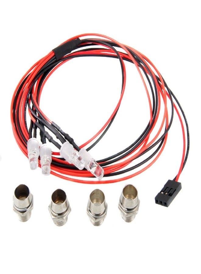 Share Goo ShareGoo 4Leds Blue LED Light Headlights Taillight Kit Accessories Compatible with Traxxas HSP Redcat RC4WD Axial SCX10 RC Car Truck Tank Crawler - Image 3